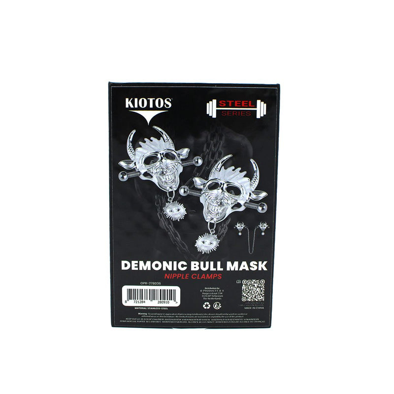 Kiotos - Demonic Mask met Hanger - Tepelklemmen met ketting