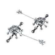 Kiotos - Spiderweb met hangende Spin - Tepelklemmen met ketting