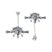Kiotos - Spiderweb met hangende Spin - Tepelklemmen met ketting
