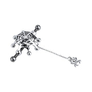 Kiotos - Spiderweb met hangende Spin - Tepelklemmen met ketting