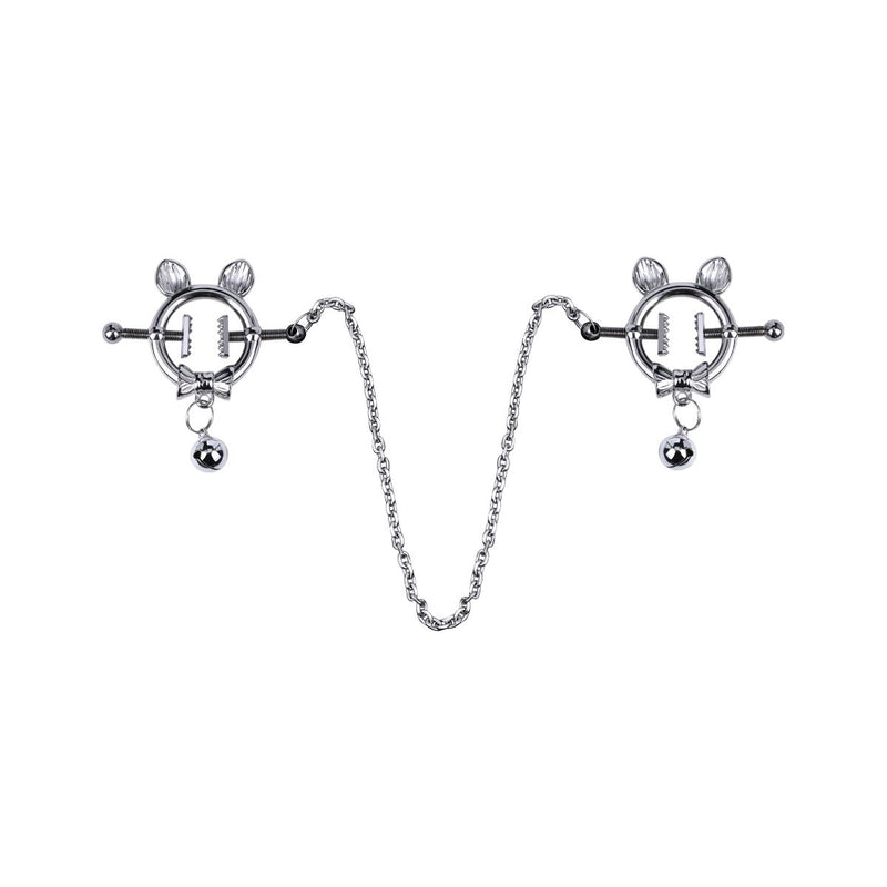 Kiotos - Kittenoortjes met Strik en Belletje - Tepelklemmen met ketting