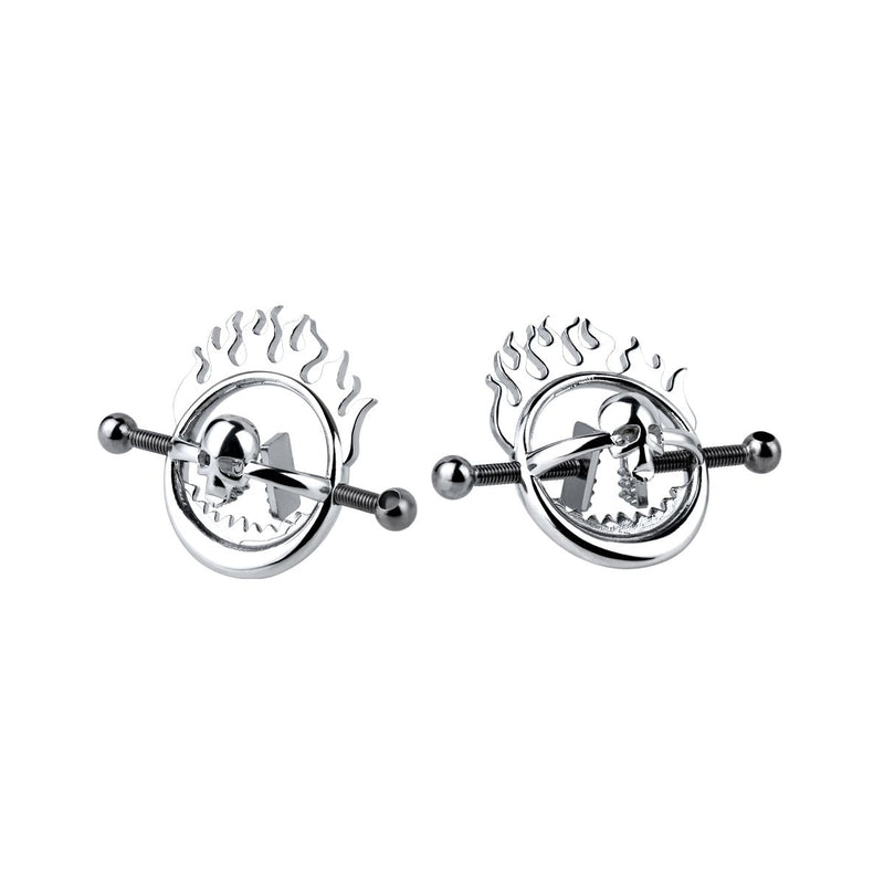 Kiotos - Flaming Skull - Tepelklemmen met ketting