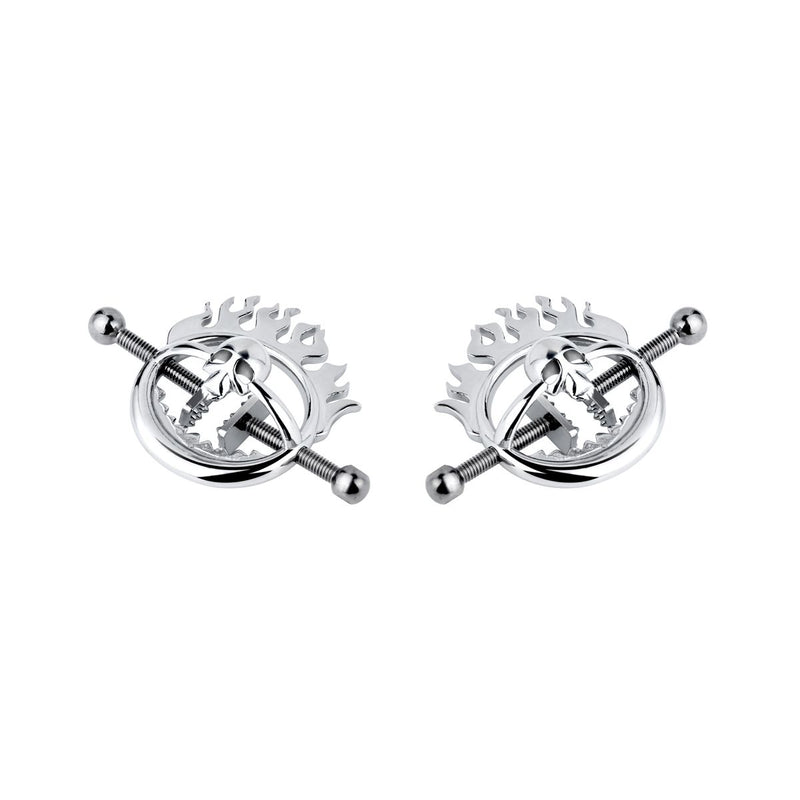 Kiotos - Flaming Skull - Tepelklemmen met ketting