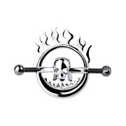 Kiotos - Flaming Skull - Tepelklemmen met ketting