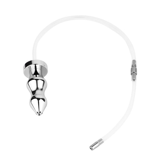 Kiotos - Holle Penisplug - Holle Dilator - Met Holle Geribbelde Buttplug - Ass Lock - RVS