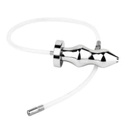 Kiotos - Holle Penisplug - Holle Dilator - Met Holle Geribbelde Buttplug - Ass Lock - RVS