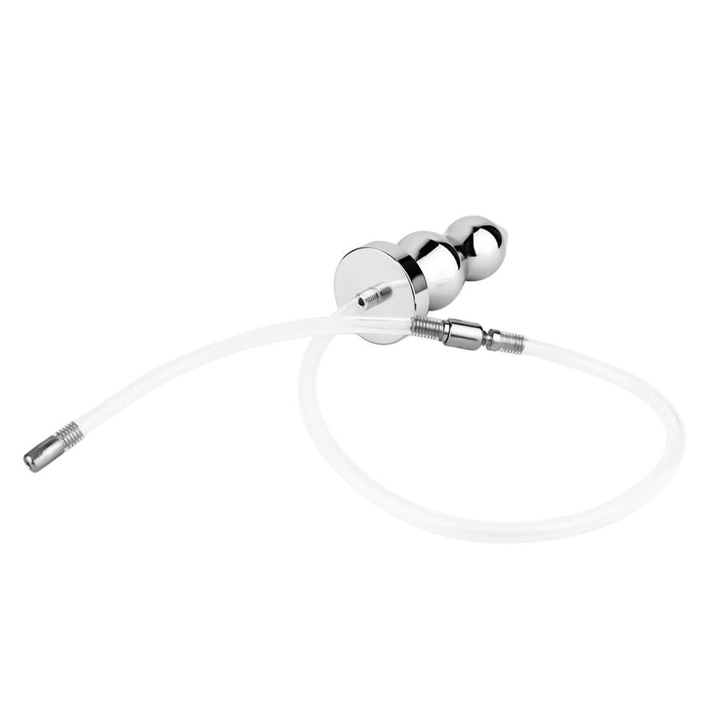 Kiotos - Holle Penisplug - Holle Dilator - Met Holle Geribbelde Buttplug - Ass Lock - RVS