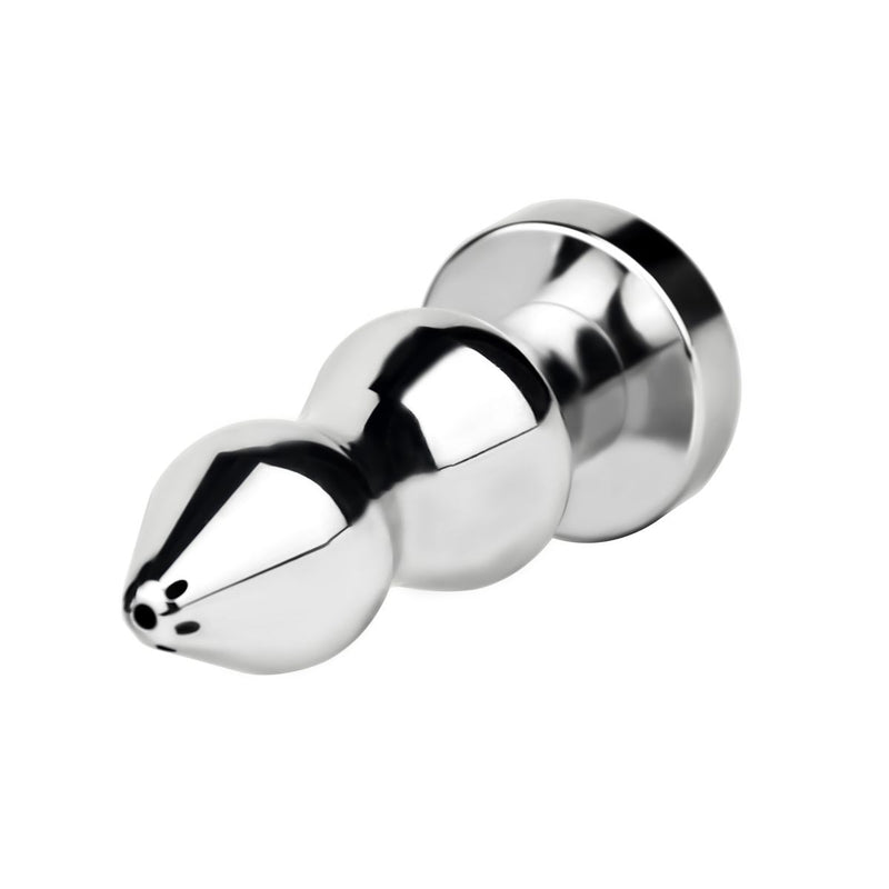 Kiotos - Holle Penisplug - Holle Dilator - Met Holle Geribbelde Buttplug - Ass Lock - RVS