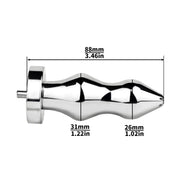 Kiotos - Holle Penisplug - Holle Dilator - Met Holle Geribbelde Buttplug - Ass Lock - RVS