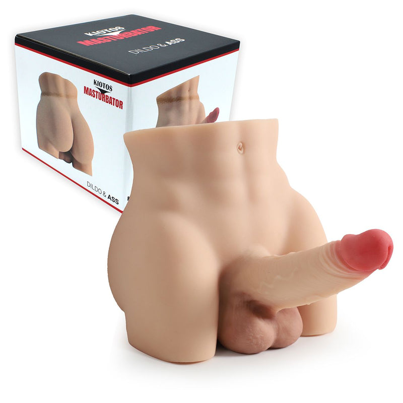 Kiotos - Masturbator Ass en Dildo - 2-in-1 - Nr. 20 - TPE - Lichte Huidskleur