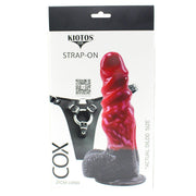 Kiotos COX - Strap-On Set with Monstar Dildo Nr. 74 - Zwart/Rood-Erotiekvoordeel.nl