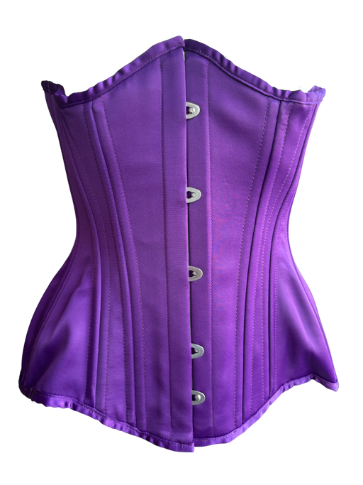 Laced-up - Satijnen Underbust Corset - Paars-Erotiekvoordeel.nl