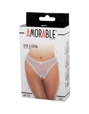 Amorable Open String met Open Kruis - Wit - One Size