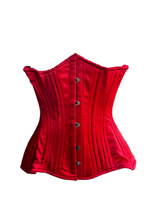 Laced-up - Satijnen Underbust Corset - Rood-Erotiekvoordeel.nl