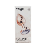 PLGZ - Diamond Facets Anaal Plug - Rosé Goud met Transparante Siersteen-Erotiekvoordeel.nl