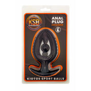 Kiotos - Siliconen Anaal Plug - Expander met Kraal - Zwart