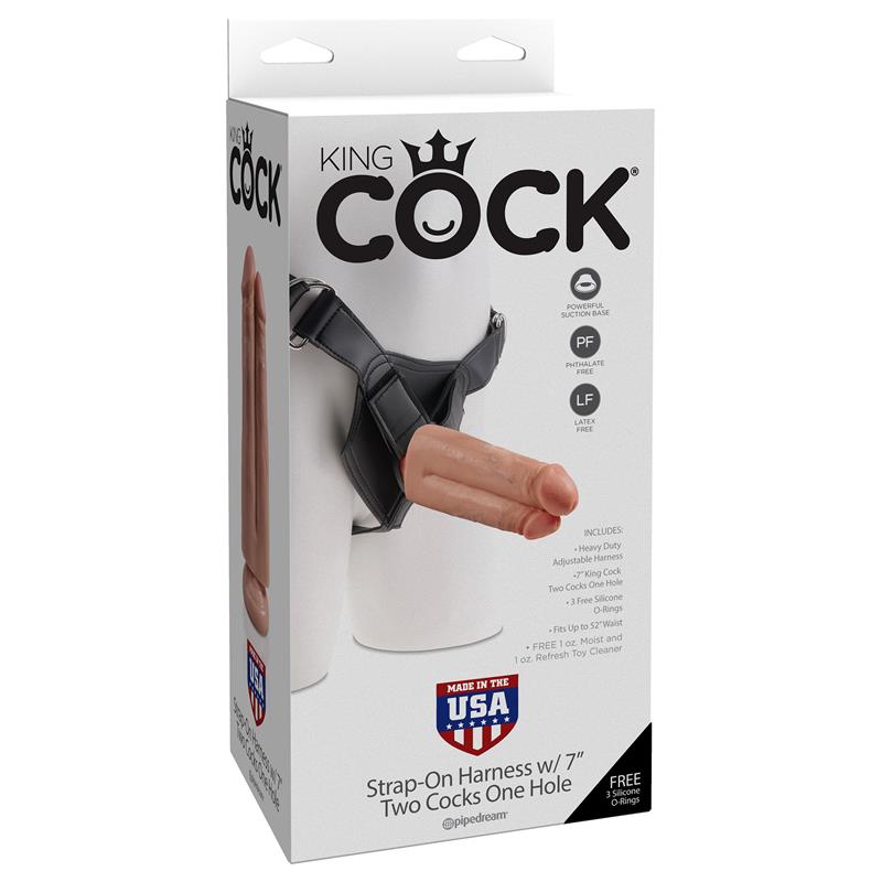 King Cock - Strap-on Harnas - Two Cocks One Hole-Erotiekvoordeel.nl