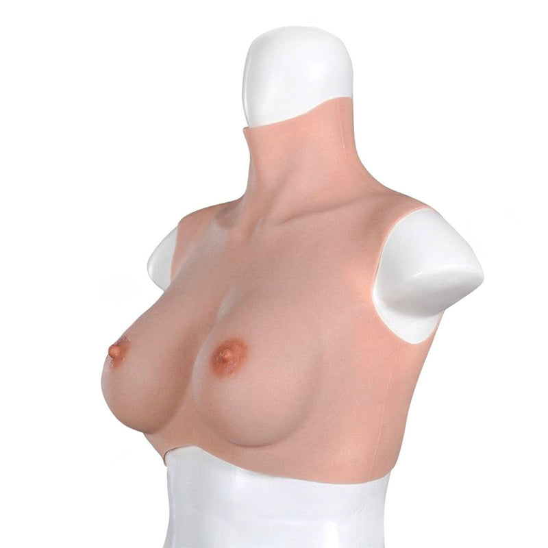 XX-DreamToys - Ultra Realistische Bodysuit - Male to Female - Vrouwentorso Met Borsten - Lichte Huidskleur